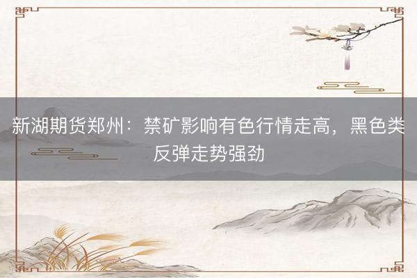 新湖期货郑州：禁矿影响有色行情走高，黑色类反弹走势强劲