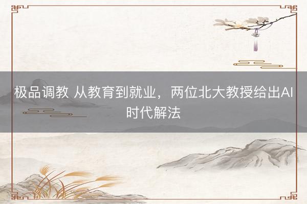 极品调教 从教育到就业，两位北大教授给出AI时代解法
