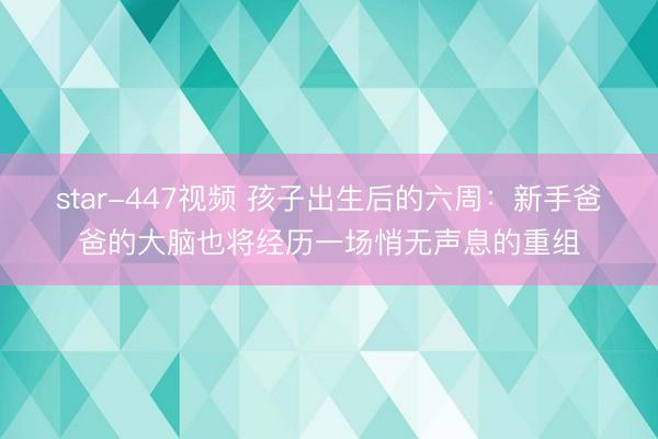 star-447视频 孩子出生后的六周：新手爸爸的大脑也将经历一场悄无声息的重组