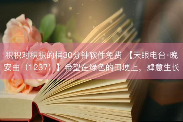 积积对积积的桶30分钟软件免费 【天眼电台·晚安曲（1237）】希望在绿色的田埂上，<a href=