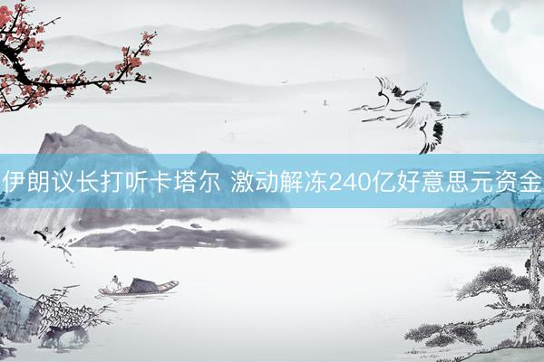伊朗议长打听卡塔尔 激动解冻240亿好意思元资金