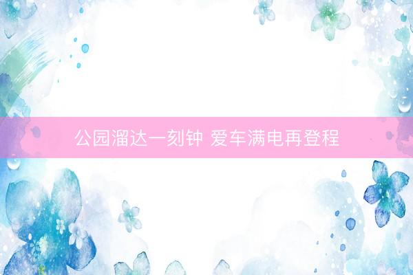 公园溜达一刻钟 爱车满电再登程