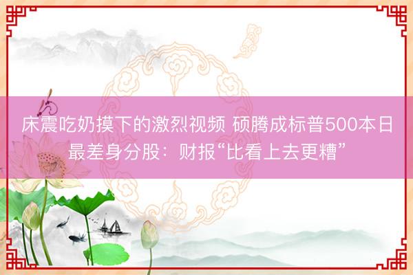 床震吃奶摸下的激烈视频 硕腾成标普500本日最差身分股：财报“比看上去更糟”