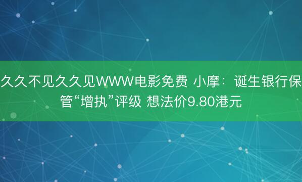 久久不见久久见WWW电影免费 小摩：诞生银行保管“增执”评级 想法价9.80港元
