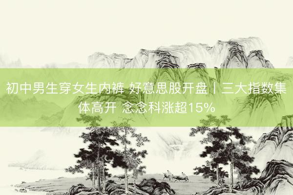 初中男生穿女生内裤 好意思股开盘丨三大指数集体高开 念念科涨超15%