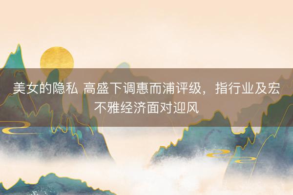 美女的隐私 高盛下调惠而浦评级，指行业及宏不雅经济面对迎风