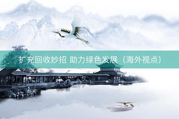 扩充回收妙招 助力绿色发展（海外视点）